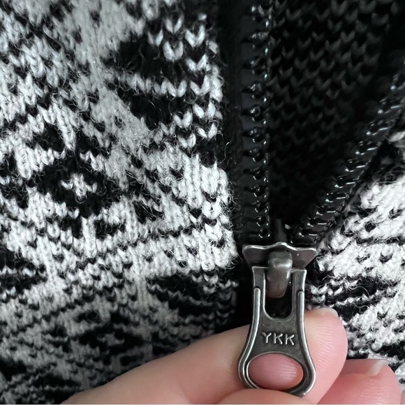 Woolrich 100% Lambswool Fair Isle Hooded Vest Cabincore size XL - Picture 8 of 10